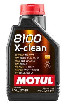 Олива моторна MOTUL 8100 X-clean SAE 5W40 (1L) 102786 фото