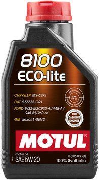 Олива моторна MOTUL 8100 Eco-lite SAE 5W20 (1L) 109102 фото