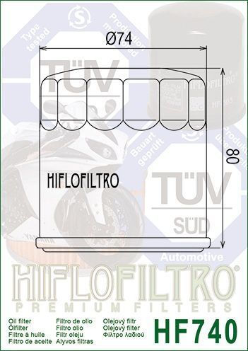 Масляный фильтр HIFLO HF740 HF740 фото