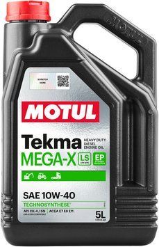 Олива моторна MOTUL TEKMA MEGA-X SAE 10W40 LS EP (5L) 114185 фото
