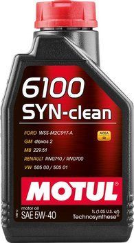 Олива моторна MOTUL 6100 Syn-clean SAE 5W40 (1L) 107941 фото