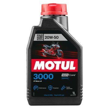 Олива моторна MOTUL 3000 4T SAE 20W50 (1L) 107318 фото