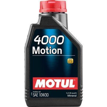 Масло моторное MOTUL 4000 Motion SAE 10W30 (1L) 102813 фото
