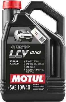 Масло моторное MOTUL Power LCV Ultra SAE 10W40 (5L) 106156 фото