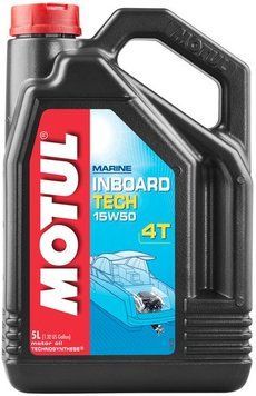 Масло моторне для човнів MOTUL Inboard Tech 4T SAE 15W50 (5L) 101743 фото