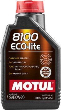 Олива моторна MOTUL 8100 Eco-lite SAE 0W20 (1L) 108534 фото